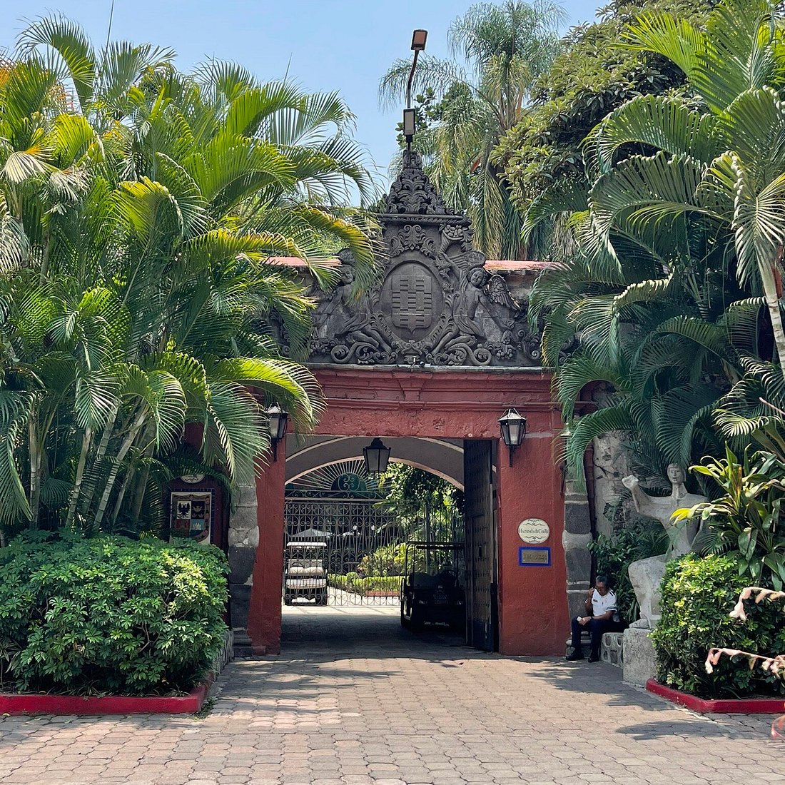Historic entrance gate at Hacienda de Cortes